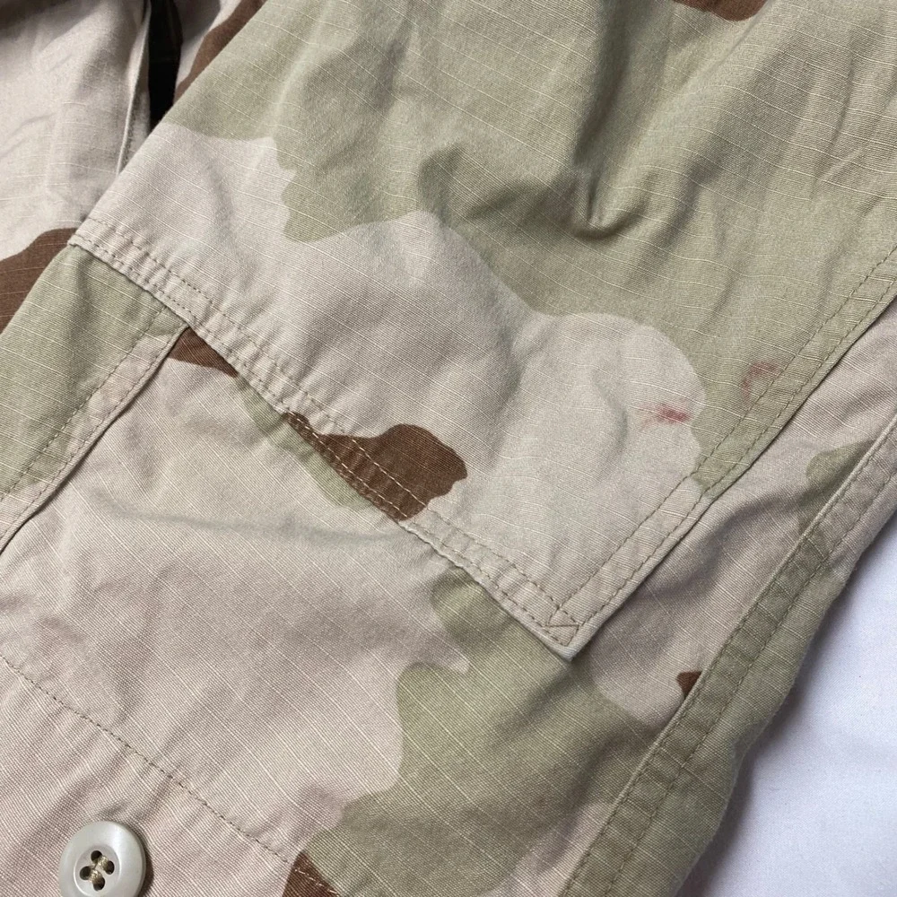 US Air Force Desert Camo BDU Jacket XL Long 3 Color Coffee Stain Ripstop Coat